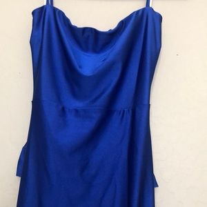 Blue backless Windsor dress
